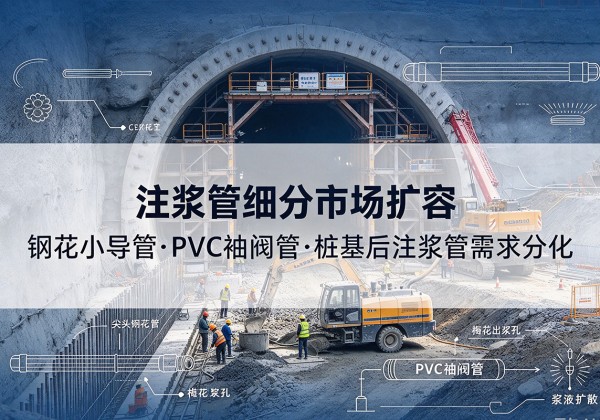 襄阳注浆管细分市场扩容，隧道钢花小导管、PVC 袖阀管、桩基后注浆管需求分化
